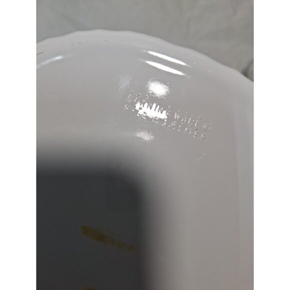 Corning Ware French White F-12-B 1.8 Liter 2 Quart Casserole W/ Lid Ribbed - Picture 9 of 12